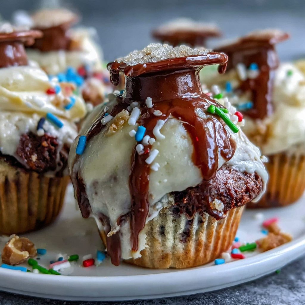 Bright Graduation Themed Cupcakes