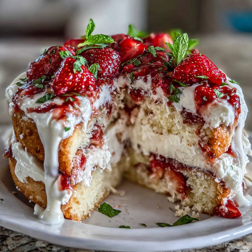 Fresh Strawberry Spring Cake