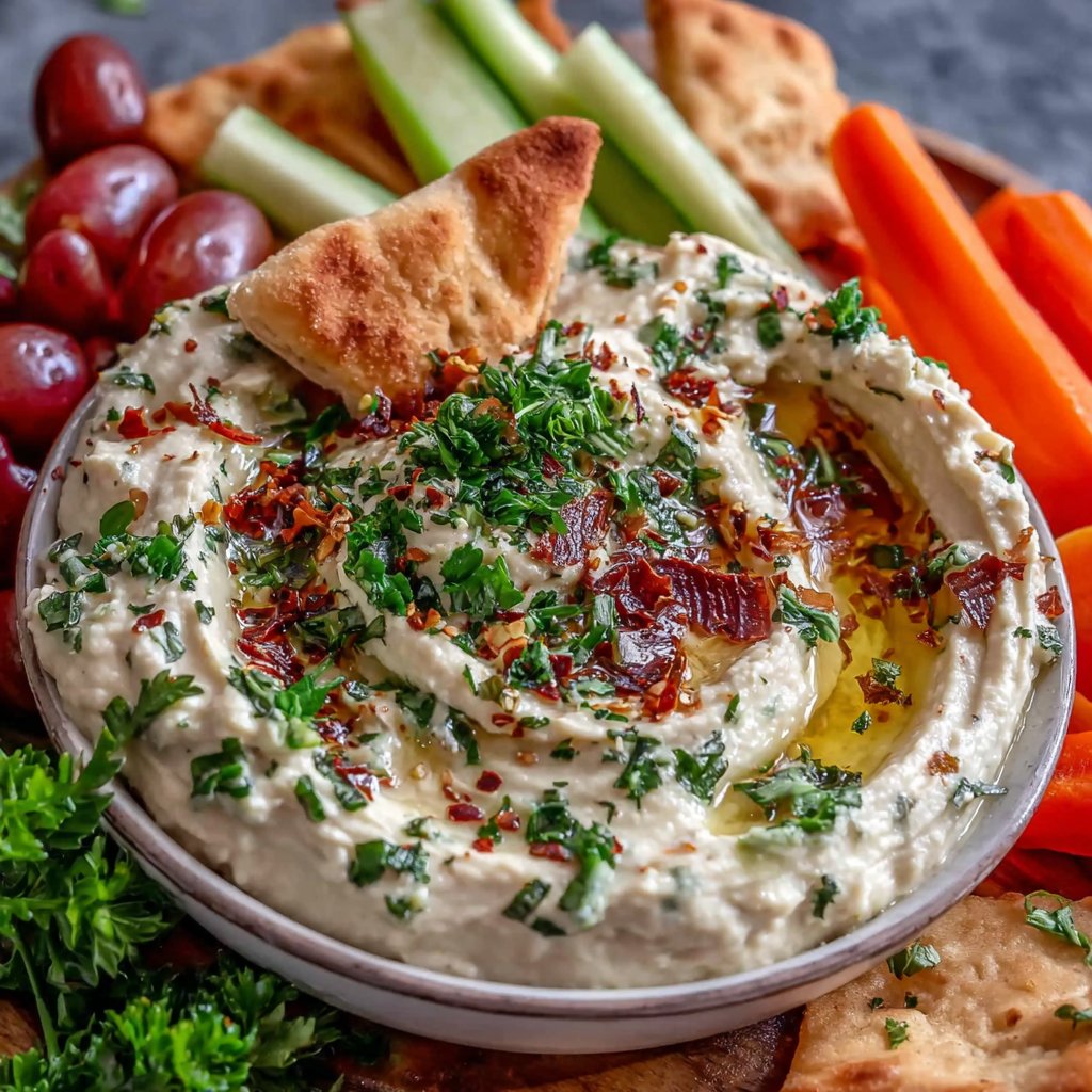 Simple Hummus Lunch Plate