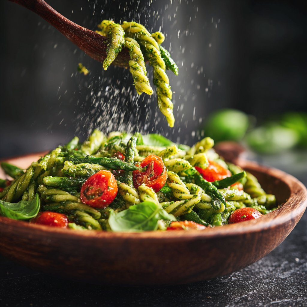 Quick Pesto Pasta Primavera